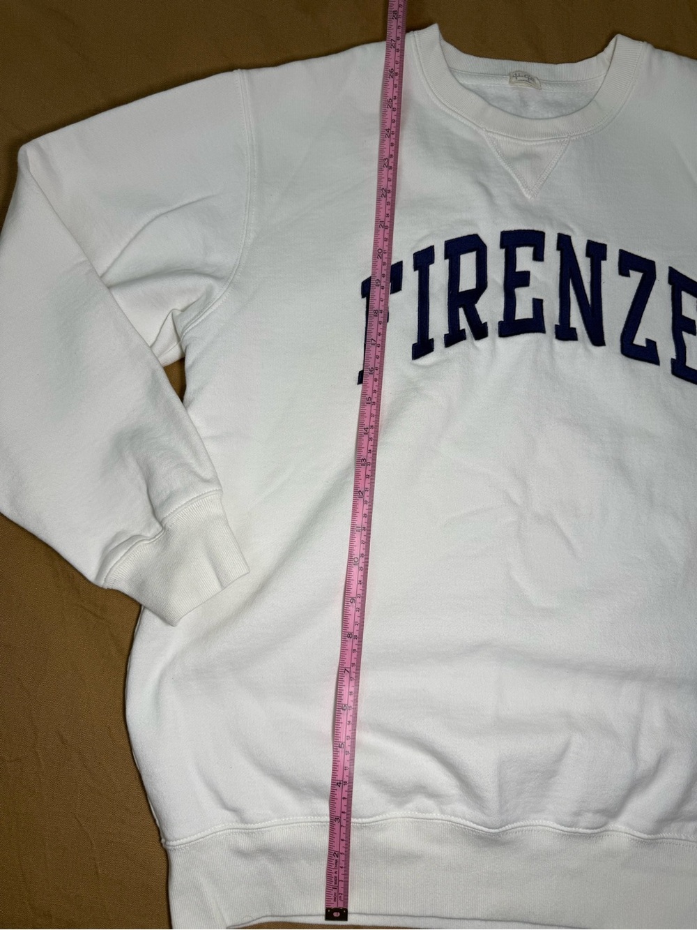 John Galt White Crewneck Sweatshirt with 'FIRENZE' Text - Picture 5 of 7